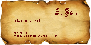 Stamm Zsolt névjegykártya