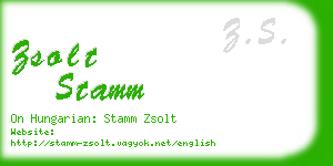 zsolt stamm business card